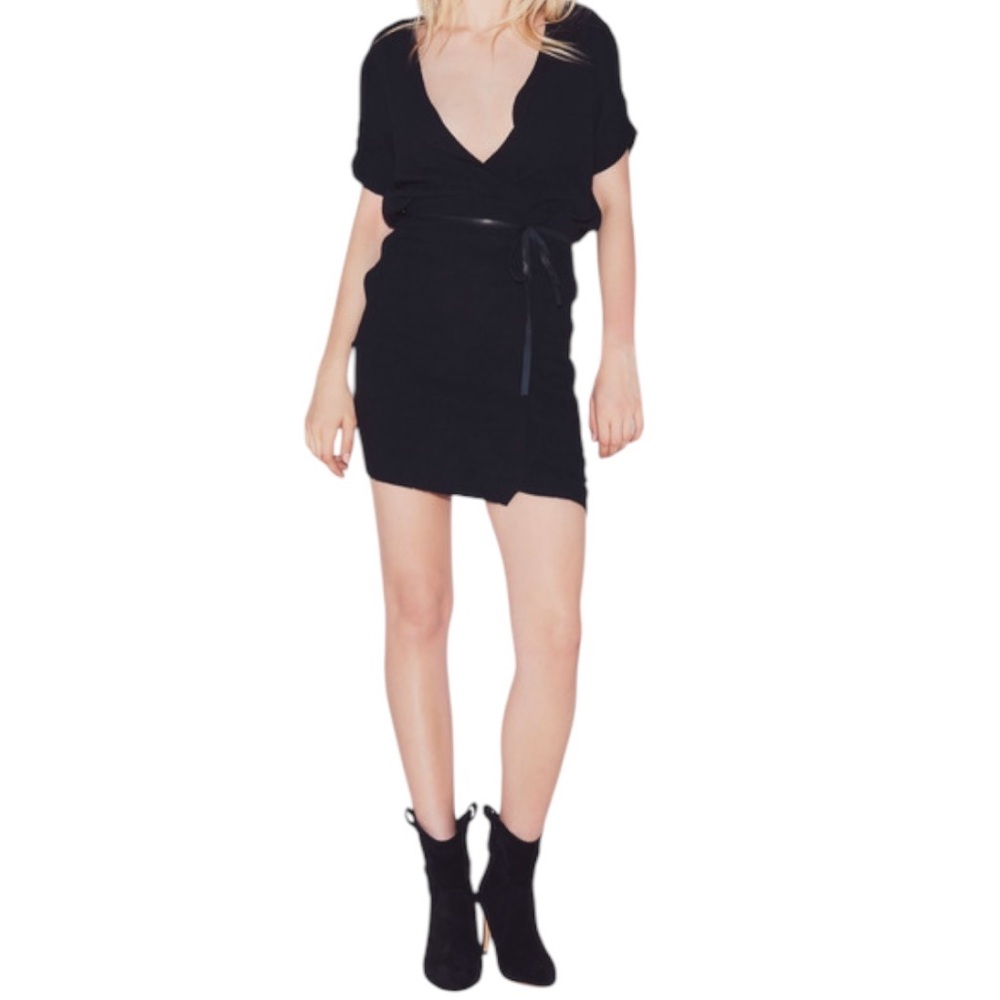 BA&SH Sweeny Mini Dress in Black Size XS